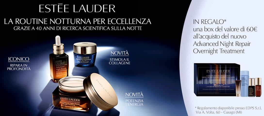 Promozione Estee Lauder. Coffret in omaggio del valore di 60€