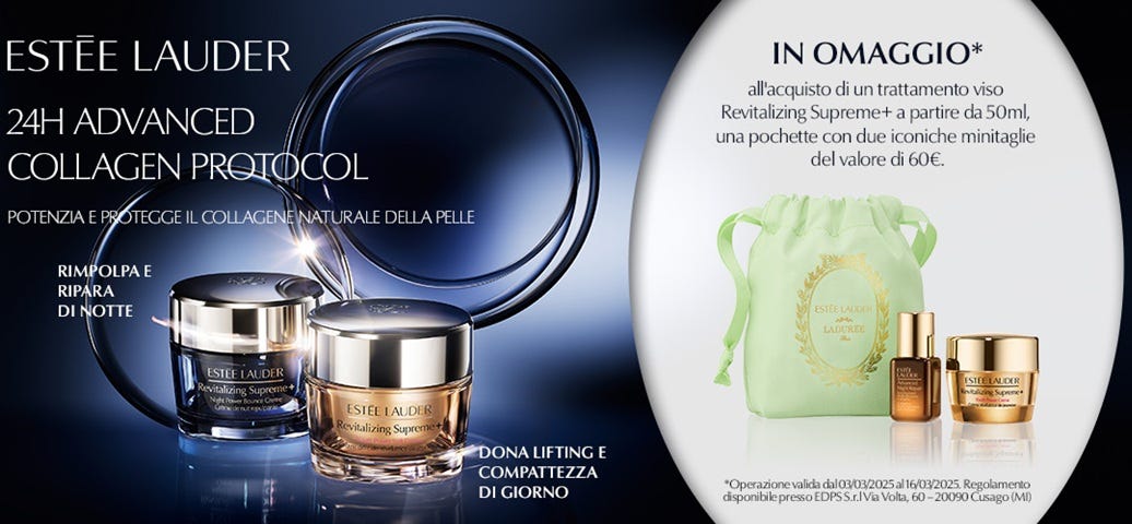 In omaggio pochette con minitaglie Estee Lauder